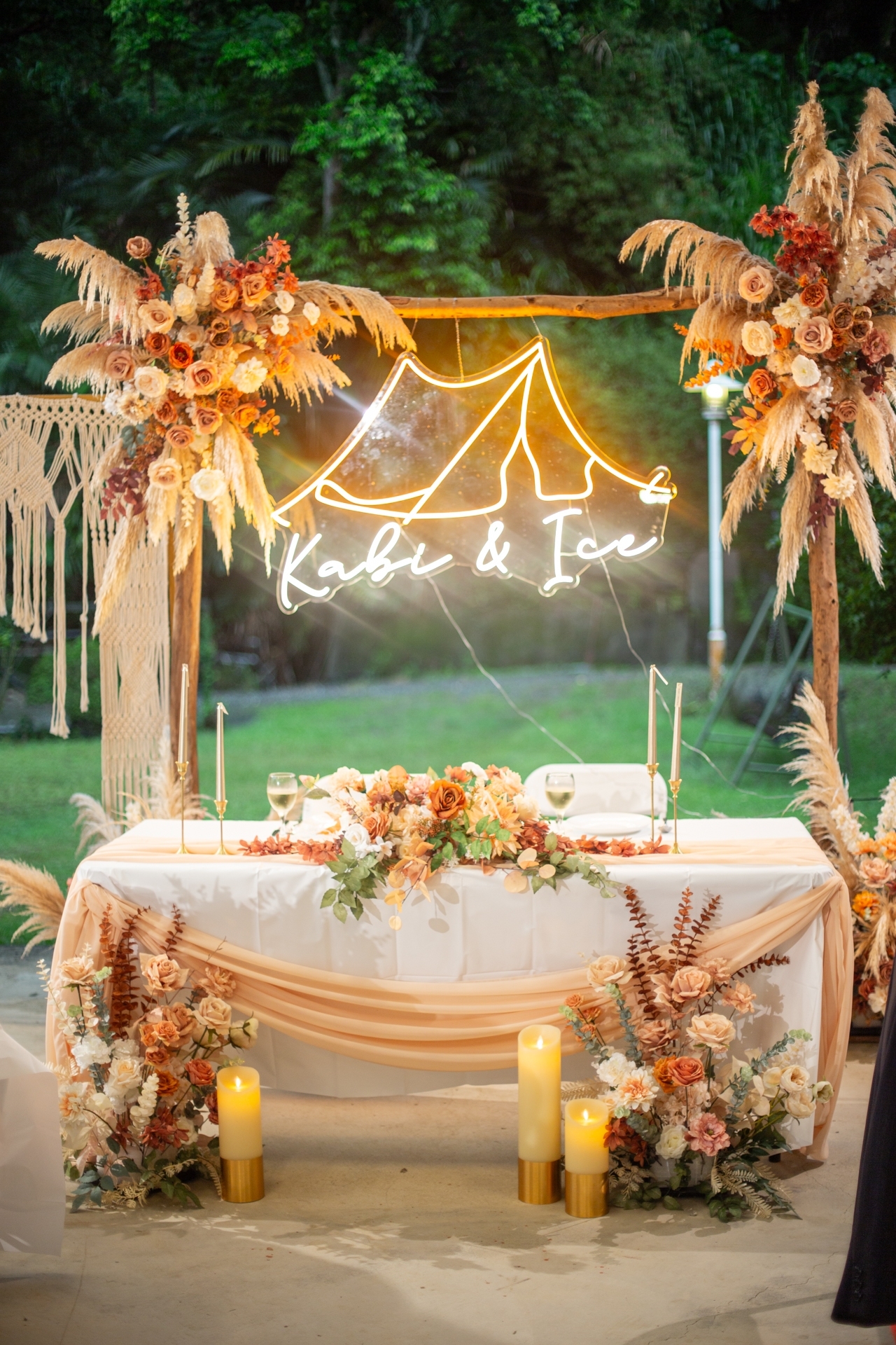 雙人主桌仿真花