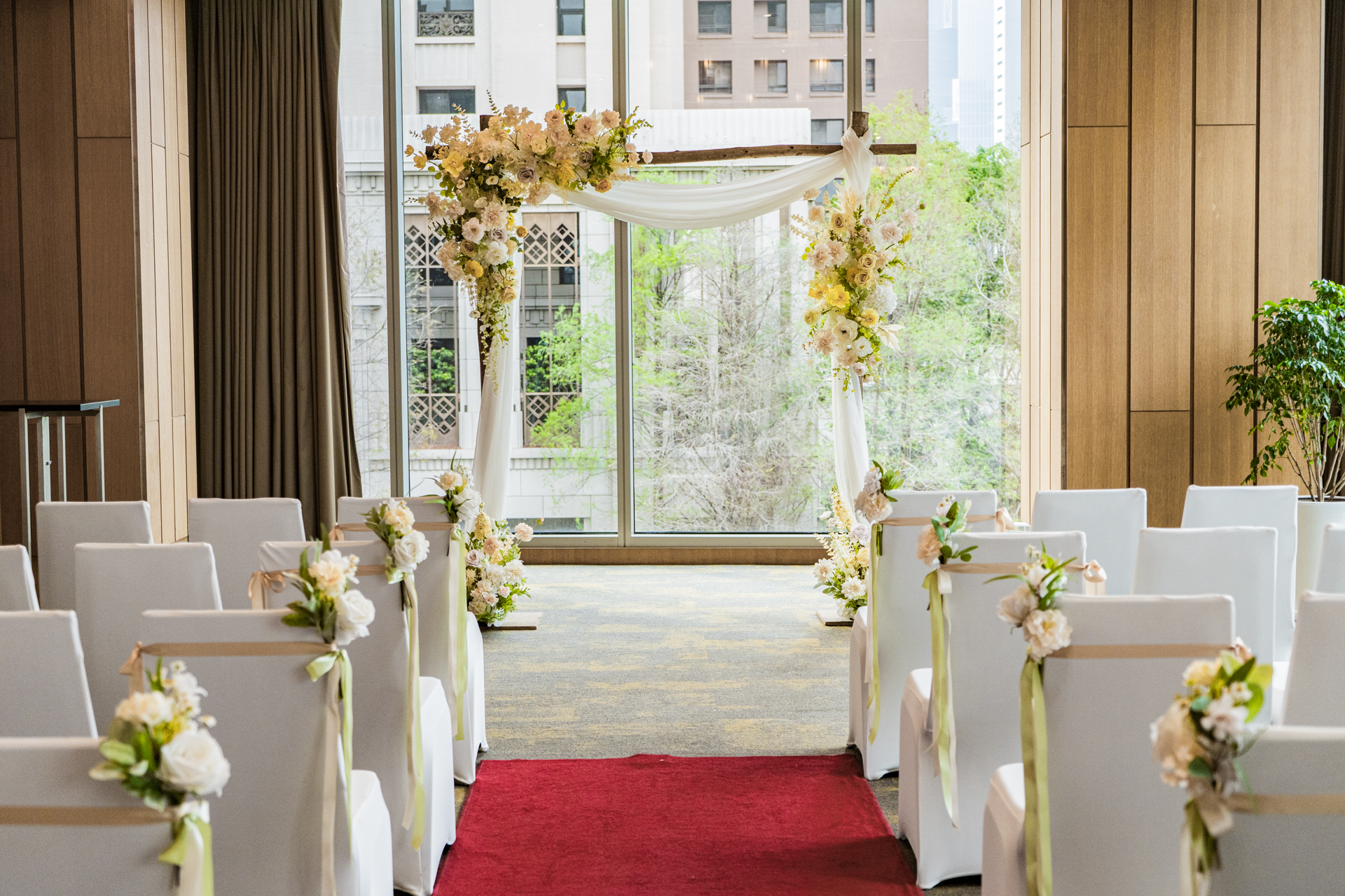 仿真椅背扶手花