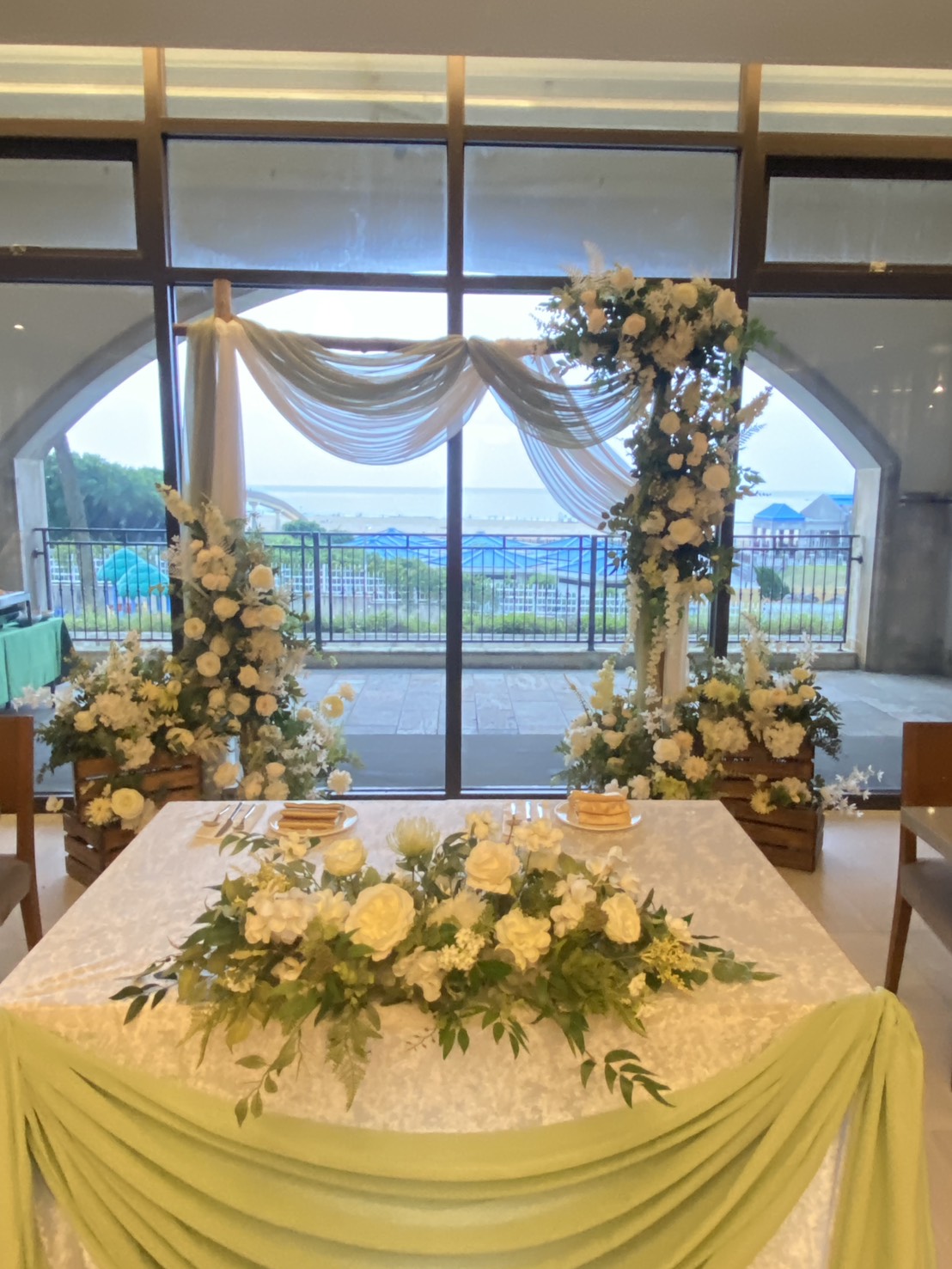 雙人主桌仿真花